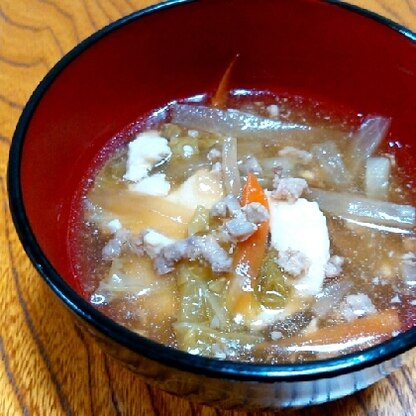 とろりとして、生姜も入っていて、寒い季節にはぴったりのあったかレシピですね♡ほっこり美味しかったです！ごちそう様でした♬
